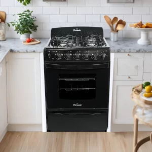 Cocina Florencia 5537 Multigas negra con cajonera y encendido - Imagen 1