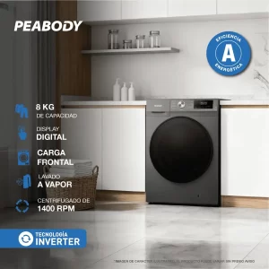 Lavarropas Automático Inverter Peabody Carga Frontal 8kg PE-LH08S - Imagen 4