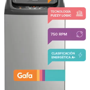 Lavarropas Carga Superior Gafa Fuzzyfit 7kg Plata Color Gris - Imagen 1