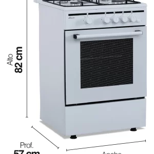 Cocina Multigas Siam Csi-cm56 4 Hornallas 56cm Color Blanca - Imagen 5