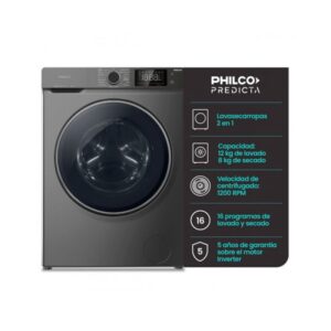 Lavasecarropas Philco Predicta PHLS128GT 12L - 8S kg 1200Rpm Inverter Dark Gray - Imagen 1